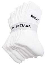 Balenciaga 7 Days Socks Pack in white 212159